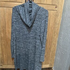 Maurices Gray Cowl Neck Long Sleeve Sweater Dress